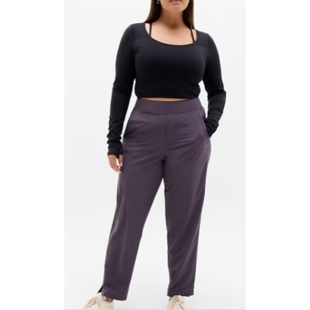 Athleta Brooklyn Mid Rise Ankle Pant size 8 color twilight pull on stretch